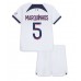 Tanie Strój piłkarski Paris Saint-Germain Marquinhos #5 Koszulka Wyjazdowej dla dziecięce 2023-24 Krótkie Rękawy (+ szorty)